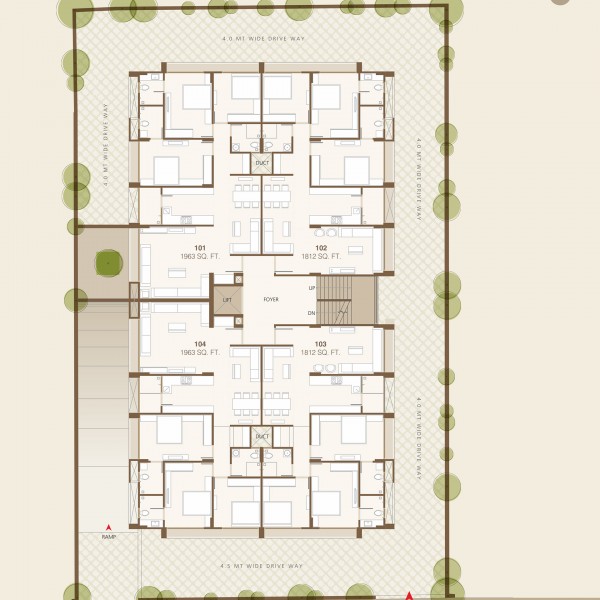 3 and 4 BHK Dwellings Renesa Floor Plan 1